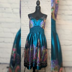 Sateen Paisley Dress